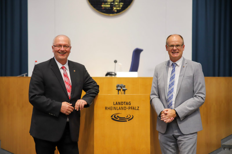 Der Vorsitzende des Haushalts- und Finanzausschusses Thomas Wansch (links) und der stellvertretende Vorsitzende Christof Reichert (rechts)