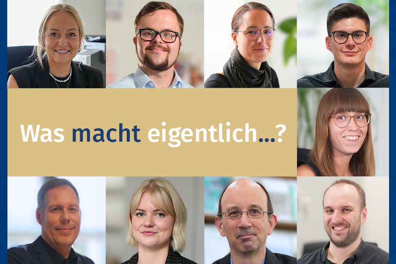 Zu sehen ist eine Bildcollage. Diese zeigt Männer und Frauen. Alle schauen in die Kamera. In der Mitte ist eine hellbraune Farbfläche. Auf dieser steht: "Was macht eigentlich...?" ©Landtag RLP Zu sehen ist eine Bildcollage. Diese zeigt Männer und Frauen. Alle schauen in die Kamera. In der Mitte ist eine hellbraune Farbfläche. Auf dieser steht: "Was macht eigentlich...?"