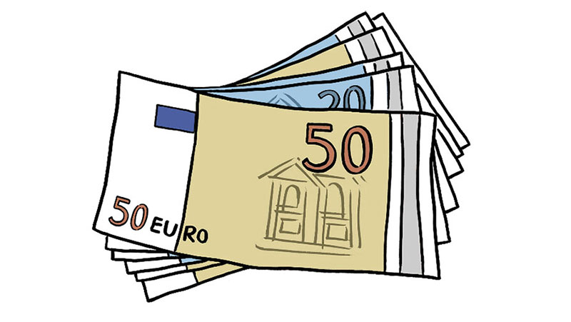 Illustration Geldscheine