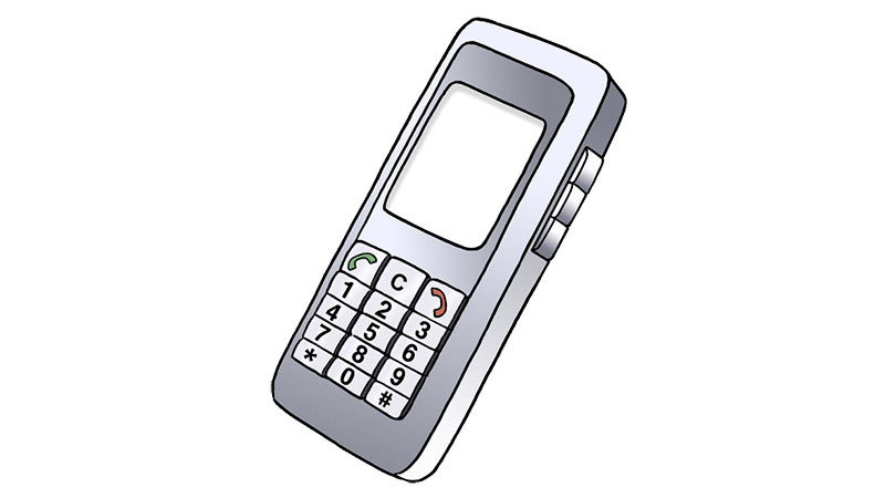 Illustration eines Mobiltelefons.