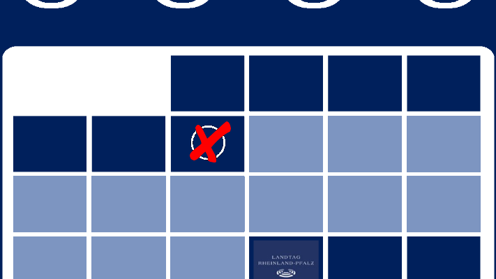 Kalender mit Wahlsymbol