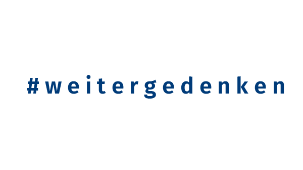 Schriftzug # weitergedenken
